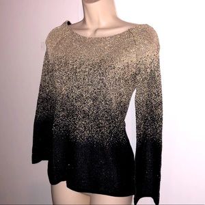 NEW with tags  Gorgeous WHBM Black Gold Sweater